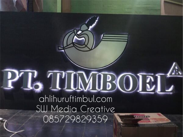 Huruf Timbul backligth stainles - SW Media Creative