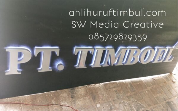 Huruf Timbul backligth stainles - SW Media Creative - Gambar 1